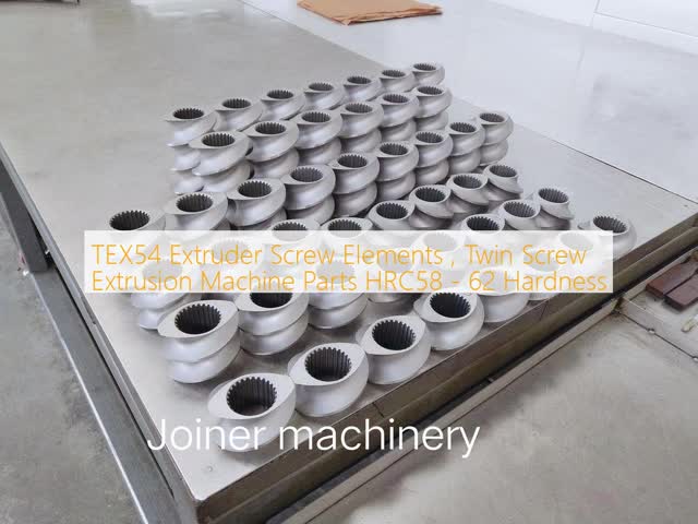 TEX54 Extruder Screw Elements , Twin Screw Extrusion Machine Parts HRC58 - 62 Hardness