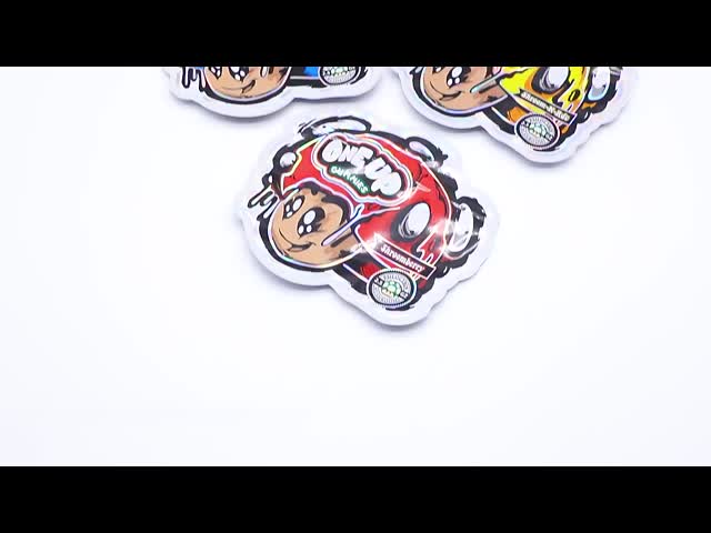 Gravure Printing Customized 35g Biodegradable Holographic Mylar Stand Pouch Food Grade Plastic Packaging UV Logo Diecut Proof