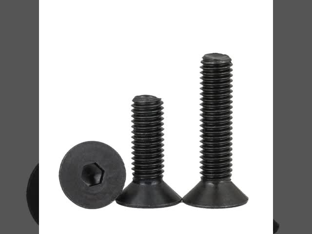 Grade 10.9 high-strength countersunk hexagon socket screws with flat-head design for heavy-load applications