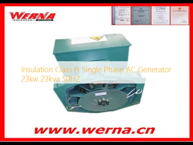 Insulation Class H Single Phase AC Generator 23kw 23kva 50HZ