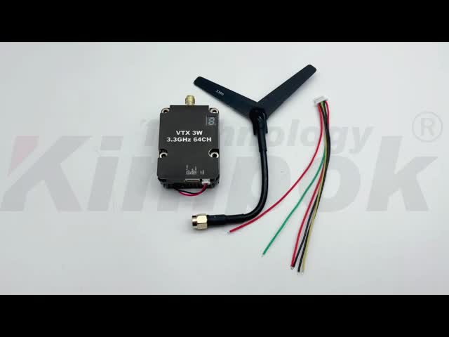 3.3GHz 3W 64CH Analog Video Transmitter with IRC Control for FPV and UAV Applications
