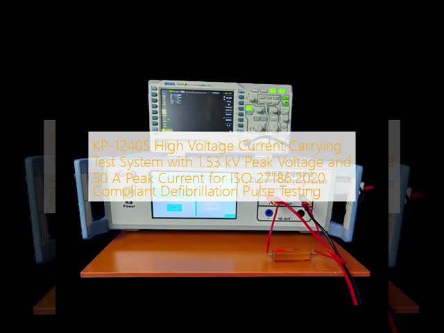KP-1240S High Voltage Current Carrying Test System with 1.53 kV Peak Voltage and ≥50 A Current Peak for ISO 27186:2020 Compliant Defibrillation Pulse Testing