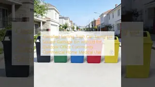 50 Liters Weather Resistant Swing Lid Trash Can for Outdoor Office Community Commercial Home Medical Use