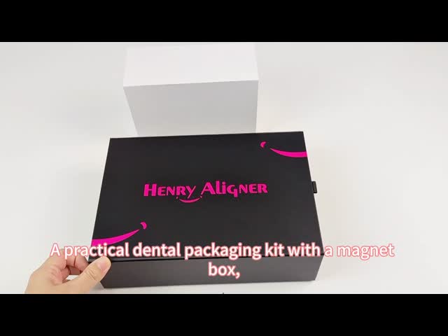 Custom Luxury Magnetic Dental Braces Kit Box with 350g Thickness Orthodontic Aligner Packaging Box