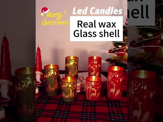 Customized Christmas Decoration Candle Remote Control Real Wax Christmas Tree Candles