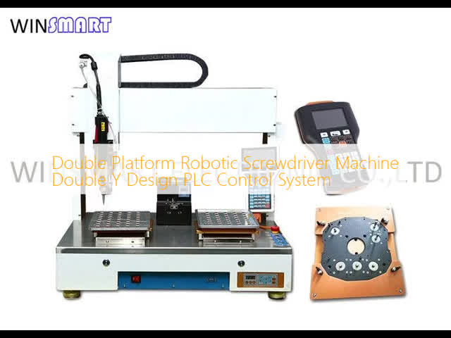Double Platform Robotic Screwdriver Machine Double Y Design PLC Control System
