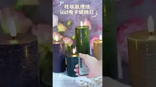 Custom Color Church Retro Swinging Paraffin Wax Sage Green Battery Rechargeable Flameless LED Electric Candle for Banquet