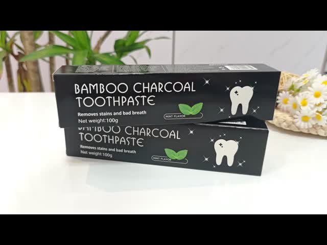 Factory Bulk Cool White Organic Toothpaste Biodegradable Bamboo Charcoal Whitening Paste for Home Use Removes Stains