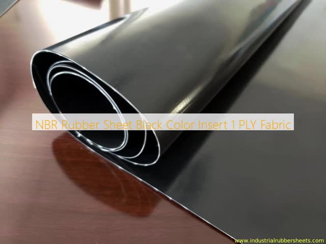 T0.5-2.0mm NBR Rubber Sheet Black Color Insert 1 PLY Fabric