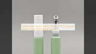 Green Eye Cream Tubes 10ml - 25ml Squeeze Plastic Tube With Metal Head
