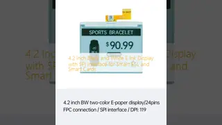 4.2 Inch Black and White E Ink Display with SPI Interface for Smart ESL and Smart Cards