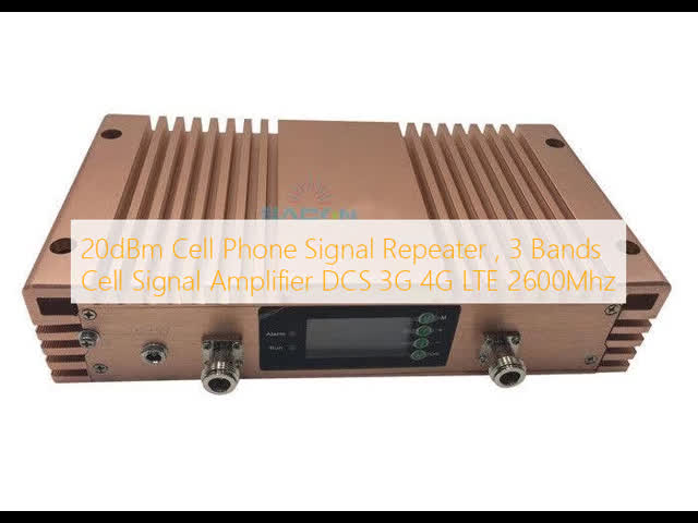 20dBm Output Power Tri Band Adjustable Mobile Signal Booster and Cell Signal Amplifier for DCS 3G 4G LTE 2600Mhz