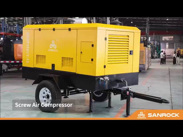 Screw Air Compressor 153KW Engine Diesel Air Compressor Portable Air Compressor Machine