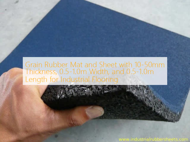 Grain Rubber Mat and Sheet with 10-50mm Thickness for Slip-resistant Shock Absorption Flooring