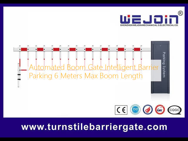 Automated Boom Gate Intelligent Barrier Parking 6 Meters Max Boom Length