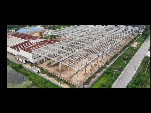 Large Scale Warehouse Steel Frame Building Construction Corrosion Resistant
