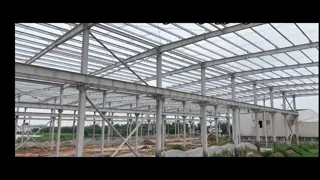 Large Scale Warehouse Steel Frame Building Construction Corrosion Resistant