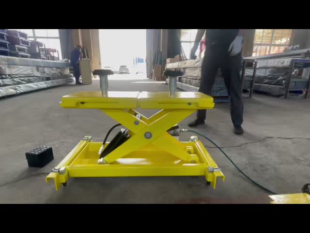 AA4C Rolling jack works on 4 columns car lift jack beam with air hydrualic pump , extensive platform 7000lbs 3T