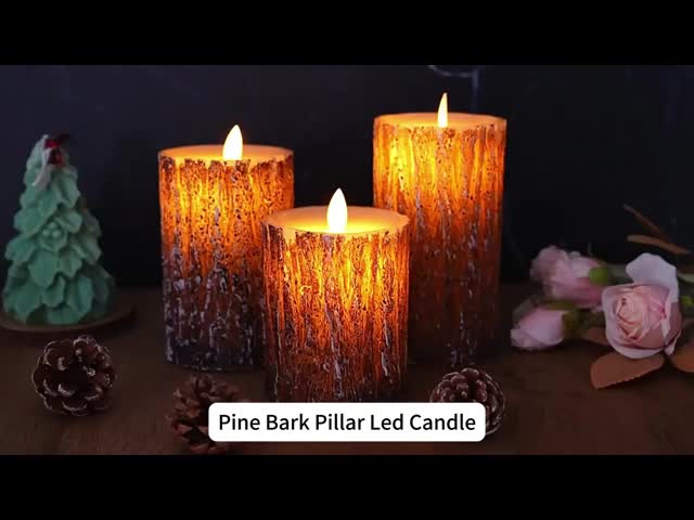Manufacturer 10cm Real Wax Flameless LED Candles Battery Operated Pillar Remote Control Electric Flickering Candle by Piece