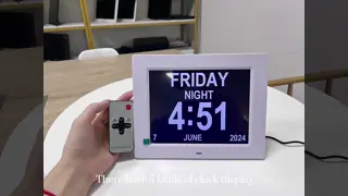 8 Inch Digital Picture Frame  LCD Display Video Music Player Remote