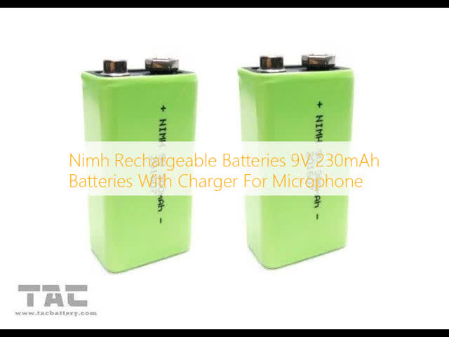 Nimh Rechargeable Batteries 9V 230mAh  Batteries With Charger For  Microphone