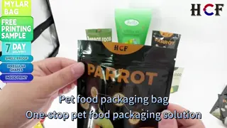 Custom Order Pet Vmpet Pe Material Structure Full Color Laminated Plastic Packaging Bag Bird Food Packaging Parrot Honeyeater