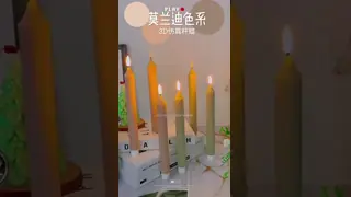 Morandi Color Flameless Taper Candles OEM Electric Wax Candles Remote Control