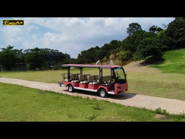 Safe & Comfortable Electric Sightseeing Bus 11 Seats 72V Lithium Battery High Climbing Ability Support Long Range