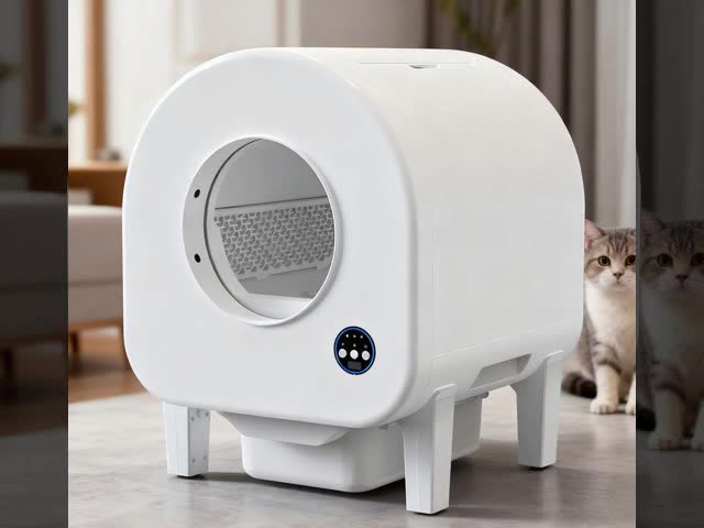Automatic Plastic Cat Litter Box Smart Enclosed Deodorant Drawer Design Large Capacity Eco-Friendly Easy to Clean