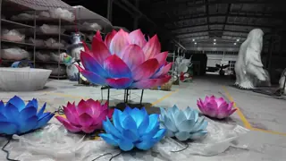 Customized Lotus Lanterns for Christmas/Valentine's Day - Outdoor Festival Decor