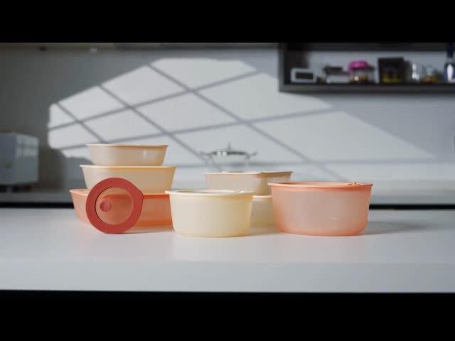 IKOO Translucent Colorful Glass Food Container Set with Glass Lid  Plastic Free Meal Prep Container Set, Airtight Food Storage Containers with Air Vent Lid