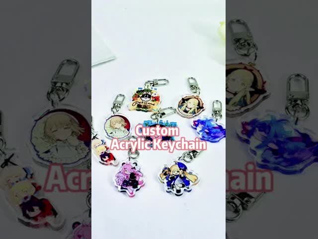 Custom Fashion Cartoon Acrylic Keychain Acrylic Charms Decoration Clear Acrylic Keychain