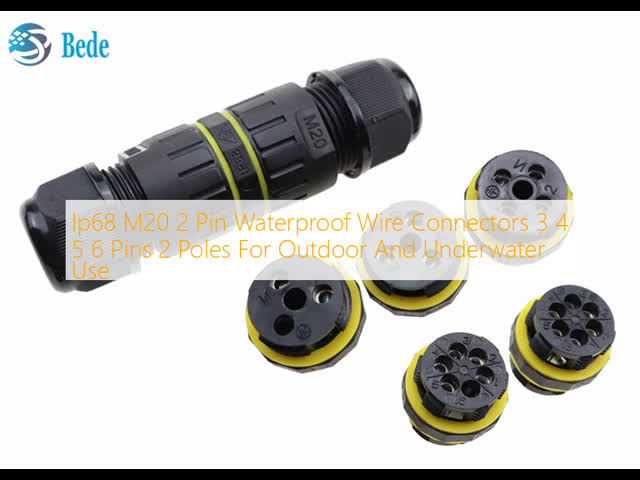 Ip68 M20 2 Pin Waterproof Wire Connectors 3 4 5 6 Pins 2 Poles For Outdoor And Underwater Use