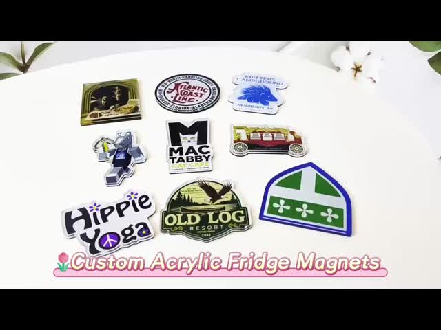 Wholesale Custom Logo Summer Ice Cream Fridge Sticker Creative Cartoon Acrylic Fridge Magnet