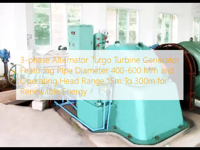 Turgo Turbine Generator with 100 KW To 1000 KW Power and 400-600 Mm Pipe Diameter for High Efficiency Hydroelectric Generation