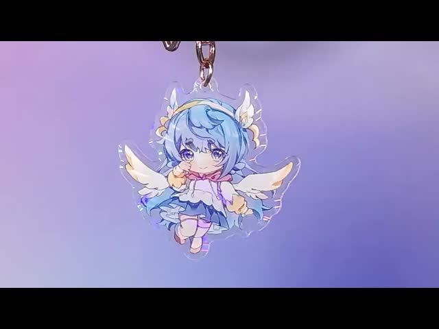 Personalized Cheap Holographic Acrylic Charm Custom Acrylic Anime Keychain