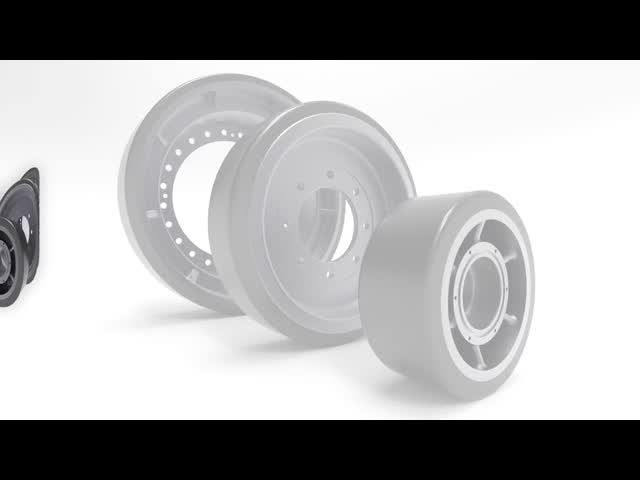 Durable Polyurethane Wheels for Asphalt Pavers Including Drive Wheels and Guide Wheels