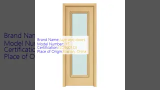 Energy WPC Glass Door Constructed with Hollow Composite Panels for Superior Moisture Resistance and Long Term Interior