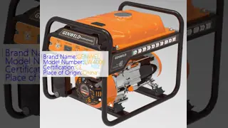 4kW 230V Portable Gasoline Generator with Overload Circuit Protection and 12.5L Fuel Tank