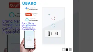 Tuya Wi-Fi Smart Switch Socket Combination with Voice Control Timing Function and 2.4GHz Wi-Fi for Home Office and Hotel