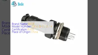 Male And Female Kits Gx12 Aviation Connector Black Color Zinc Alloy Material