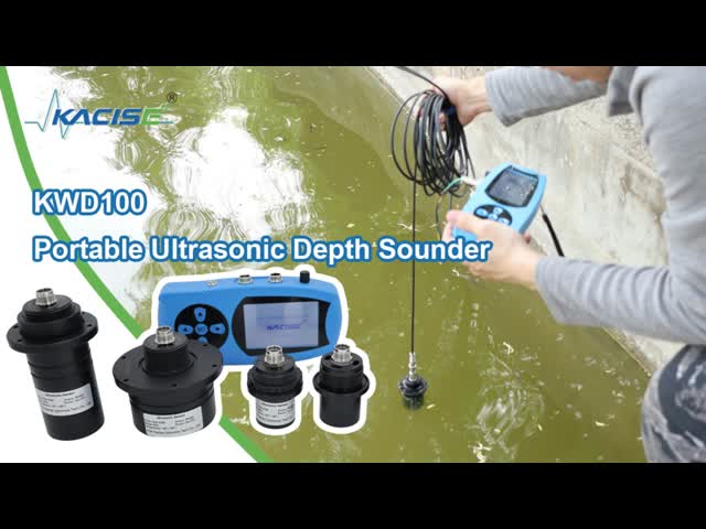 KWD100 Handheld Depth Sounder with 0.7~100m Range 3.6°±10% Emission Angle and ±0.5% Accuracy Ultrasonic Depth Sensor