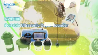 KWD100 Handheld Depth Sounder with 0.7~100m Range 3.6°±10% Emission Angle and ±0.5% Accuracy Ultrasonic Depth Sensor