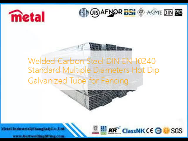 Welded Carbon Steel DIN EN 10240 Standard Multiple Diameters Hot Dip Galvanized Tube for Fencing