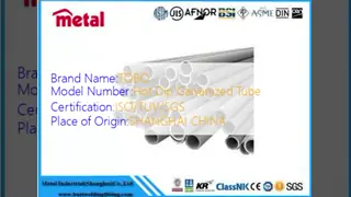 Welded Carbon Steel DIN EN 10240 Standard Multiple Diameters Hot Dip Galvanized Tube for Fencing