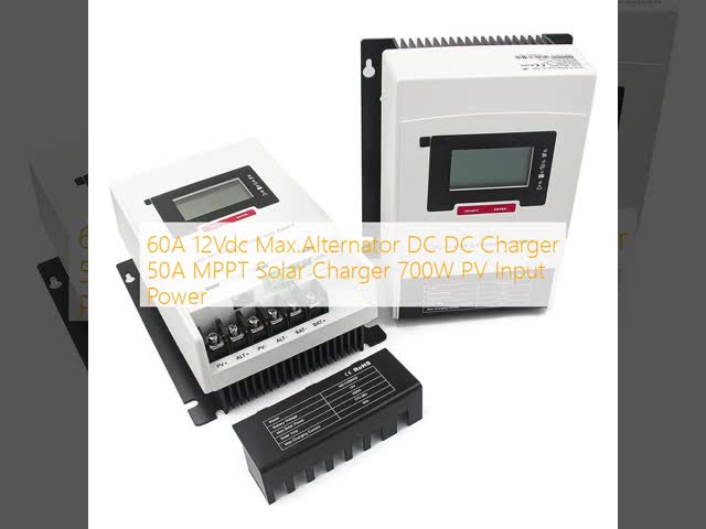 60A Alternator 50A MPPT Solar DC DC Charger with 700W PV Input Power for 12V/24V Batteries