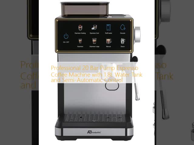 Professional 20 Bar Pump Espresso Coffee Machine with 1.8L Water Tank and Semi-Automatic Control
