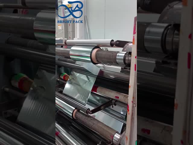 GRS BRC Color Printed Food Grade Aluminum Foil Composite Roll Film For Tea Snack Packaging