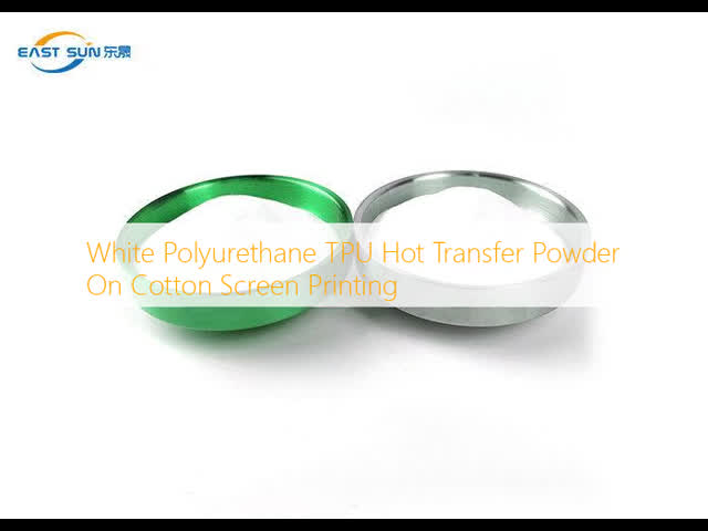 White Polyurethane TPU Hot Transfer Powder On Cotton Screen Printing