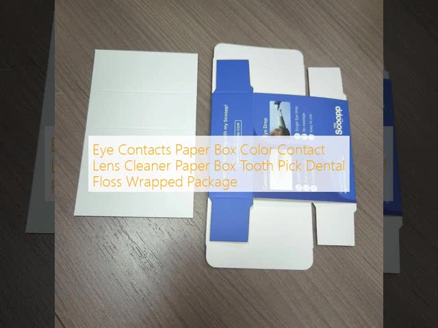 Eye Contacts Paper Box Color Contact Lens Cleaner Paper Box Tooth Pick Dental Floss Wrapped Package